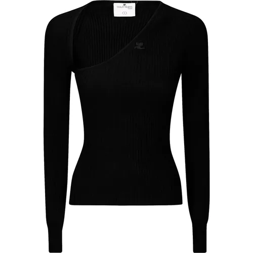 Rib Knit Top , female, Sizes: S, M - Courrèges - Modalova