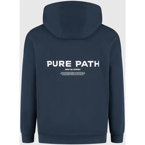 Signature Hoodie Men Dark , male, Sizes: L, S, XL, 2XL, M - Pure Path - Modalova