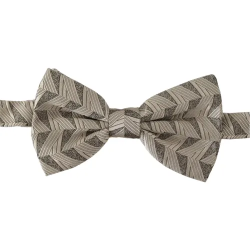 Silk Adjustable Neck Papillon Bow Tie , male, Sizes: ONE SIZE - Dolce & Gabbana - Modalova