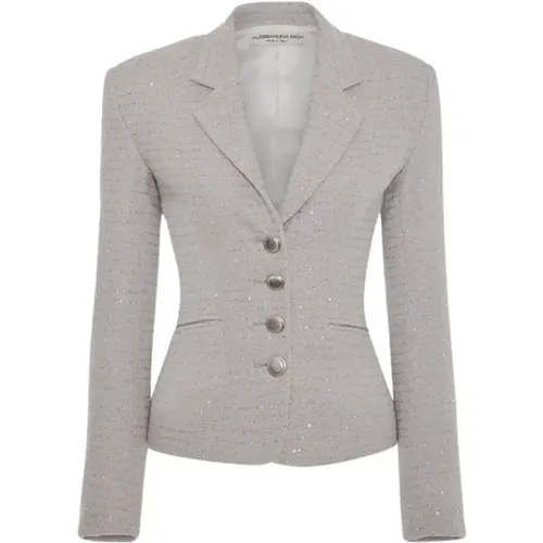 Sequin Tweed Blazer , female, Sizes: S, M - Alessandra Rich - Modalova
