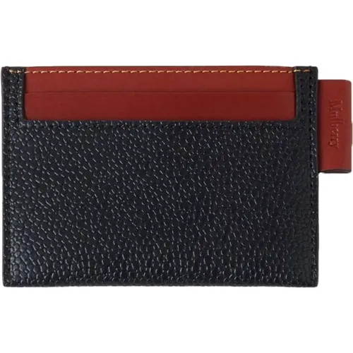 Stylish Credit Card Slip, Black & Cognac , unisex, Sizes: ONE SIZE - Mulberry - Modalova