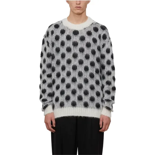 Mohair-Pullover mit Polka Dots , Herren, Größe: M - Marni - Modalova