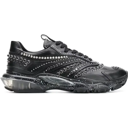 Studded Leather Sneakers , male, Sizes: 6 UK - Valentino Garavani - Modalova