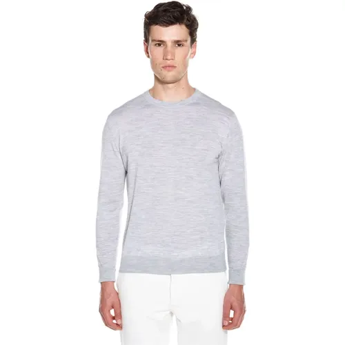 Fine Merino Wool Long Sleeve Sweater , male, Sizes: 3XL, XL, 2XL, L, M, S, XS - Eleventy - Modalova