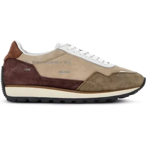 Leather Sneakers Beige White Brown , male, Sizes: 9 1/2 UK, 11 UK - Hogan - Modalova