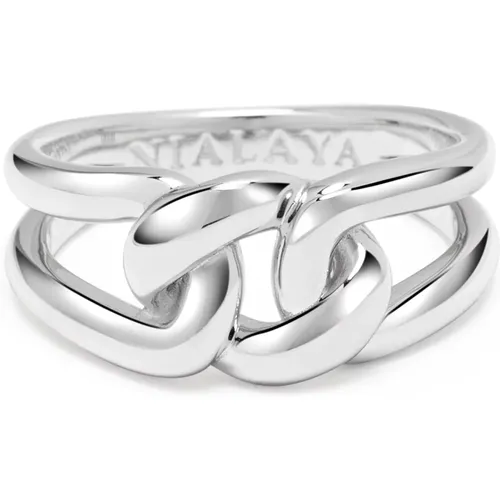 Men's Sterling Silver Knot Ring , male, Sizes: 51 MM, 58 MM, 60 MM, 62 MM - Nialaya - Modalova