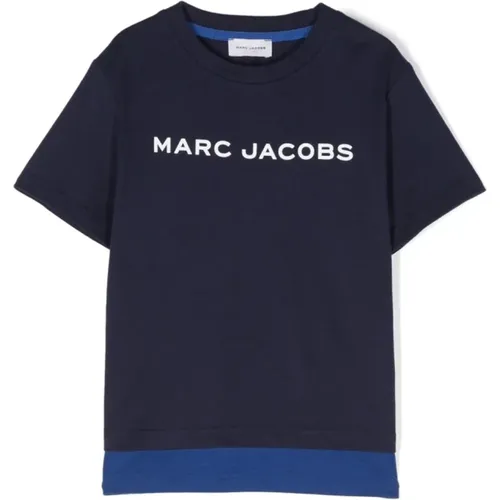 Jungen T-Shirt mit Kontrastierenden Paneelen aus Baumwoll-Jersey - Marc Jacobs - Modalova