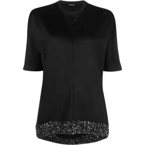 Sequin Embellished T-shirt , female, Sizes: M, S - Fabiana Filippi - Modalova