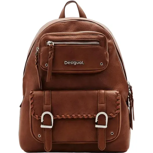 Vibrant Zip Backpack , female, Sizes: ONE SIZE - Desigual - Modalova