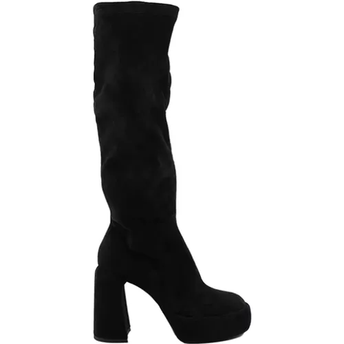 Glamour-inspired Suede Women`s Boots , female, Sizes: 4 UK - Elena Iachi - Modalova