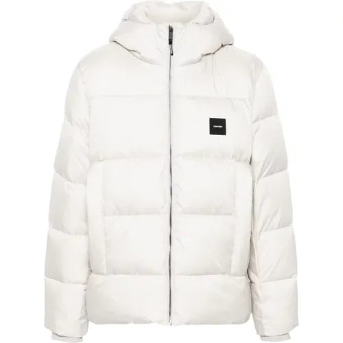 Stony Hooded Quilt Puffer Jacke , Herren, Größe: M - Calvin Klein - Modalova