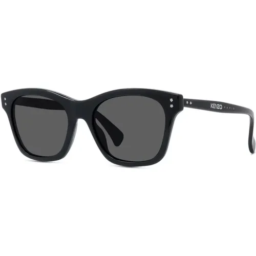 Glänzende Schwarze/Rauch Sonnenbrille - Kenzo - Modalova