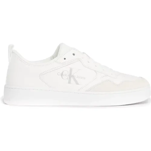 Weiße Low-Top-Sneakers , Herren, Größe: 42 EU - Calvin Klein Jeans - Modalova