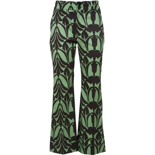 Hendrix Hose - Ananas Druck, Hohe Taille, Schwere Baumwolle , Damen, Größe: XS - La DoubleJ - Modalova