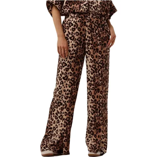 Leopard Twill Hose Stilvolle Damen Hose - ALIX The Label - Modalova