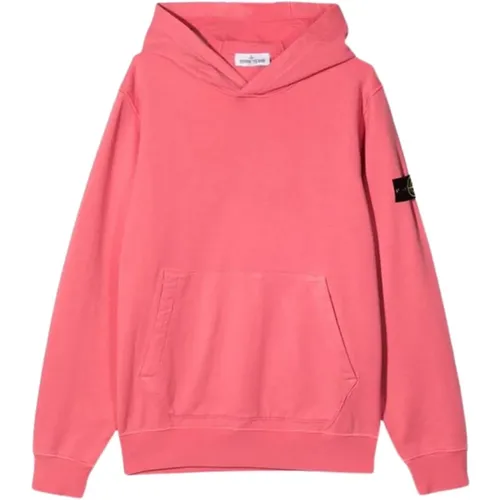 Rosa Pullover mit Logo-Applikation - Stone Island - Modalova