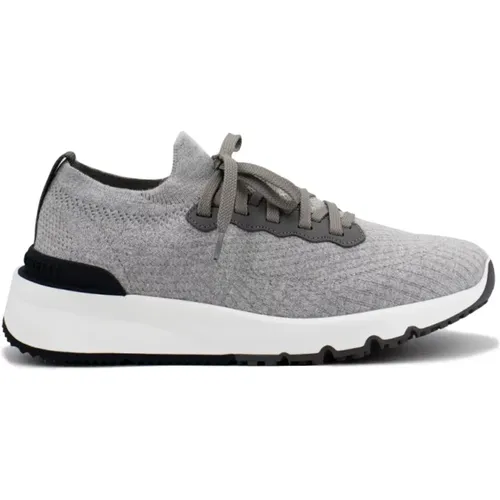 Contemporary Cotton Knit Runners , male, Sizes: 9 UK, 11 UK, 10 UK - BRUNELLO CUCINELLI - Modalova