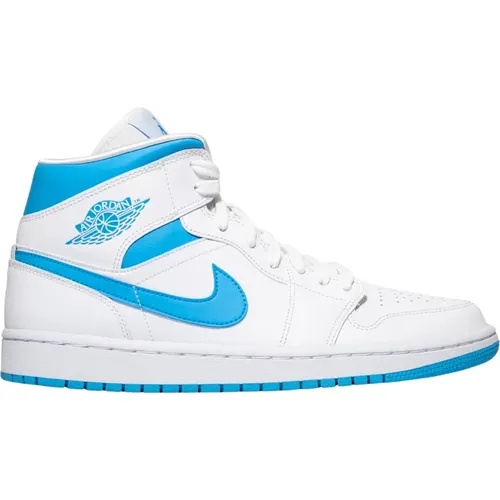 Limited Edition Air Jordan 1 Mid UNC , male, Sizes: 10 UK, 5 UK, 4 UK, 6 1/2 UK, 10 1/2 UK, 3 1/2 UK, 7 UK, 8 UK, 2 1/2 UK, 4 1/2 UK, 8 1/2 UK, 6 UK, - Nike - Modalova