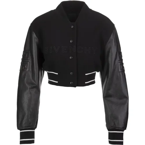 Elegant Wool Blend Bomber Jacket , female, Sizes: S, M - Givenchy - Modalova