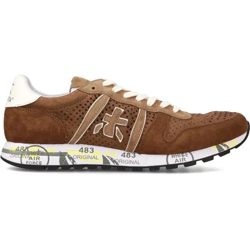 Braune Perforierte Wildleder Sneakers Eric , Herren, Größe: 40 EU - Premiata - Modalova