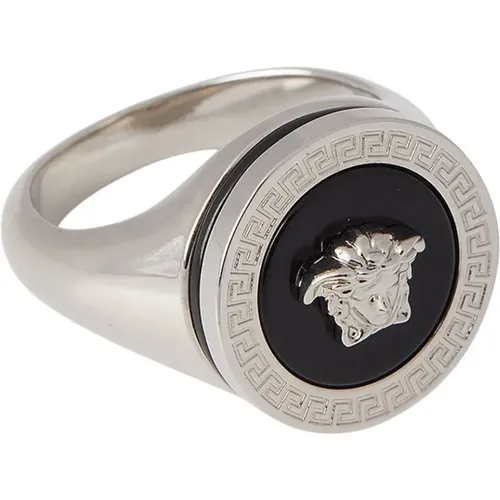 Medusa Emaille Ring Greca Gravuren - Versace - Modalova