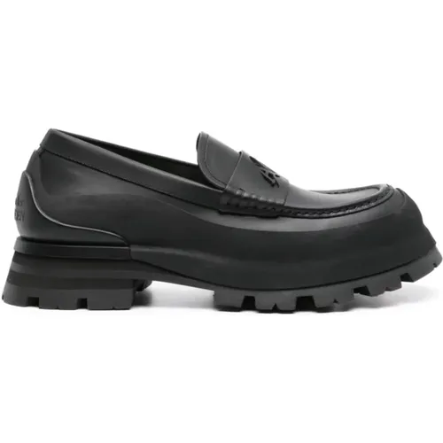 Flat Shoes with Signature Seal Logo , male, Sizes: 10 UK, 8 UK, 6 UK - alexander mcqueen - Modalova