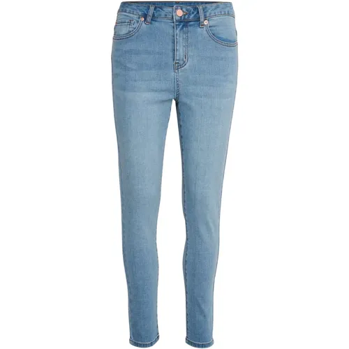 Slim Fit Light Denim Jeans , Damen, Größe: 2XL - Kaffe - Modalova