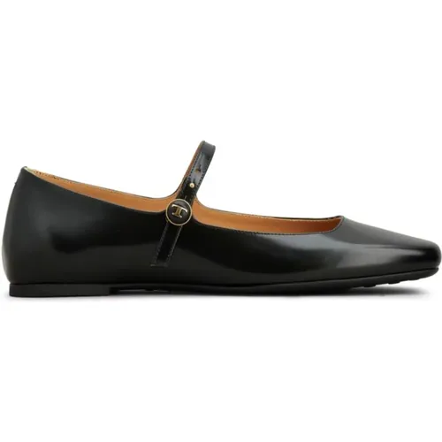 Flat Ballerina Shoes , female, Sizes: 4 1/2 UK, 5 UK, 7 UK, 5 1/2 UK, 6 UK, 8 UK, 4 UK, 3 1/2 UK, 3 UK - TOD'S - Modalova