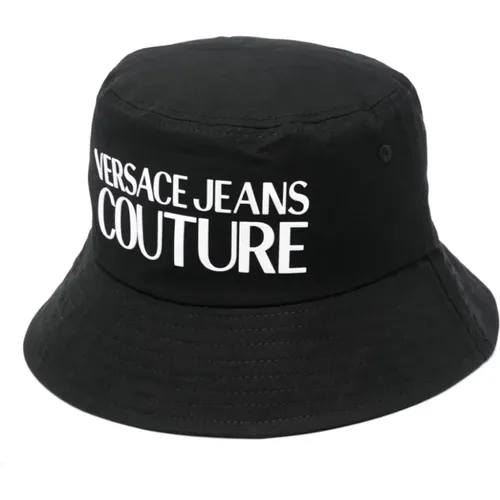 Schwarzer Fischerhut , Herren, Größe: L - Versace Jeans Couture - Modalova