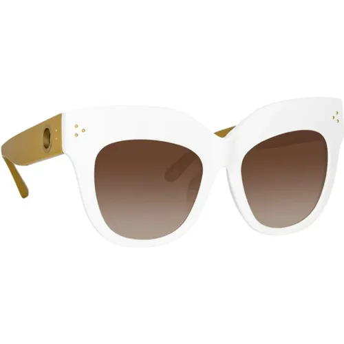 Iconic Dunaway Sunglasses , female, Sizes: 56 MM - Linda Farrow - Modalova