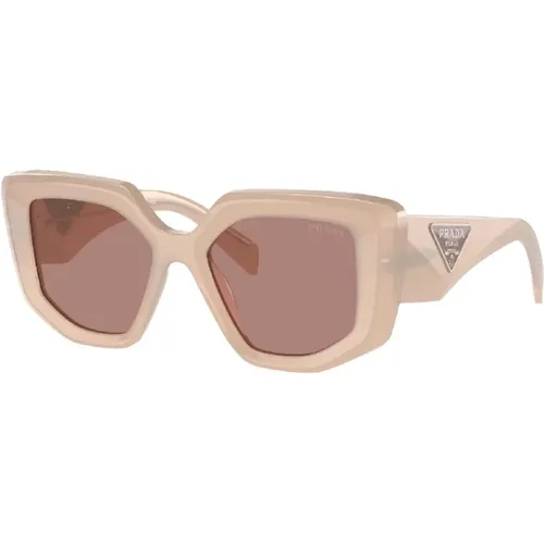 Stylish Sunglasses in Natural Opalino , female, Sizes: 50 MM - Prada - Modalova