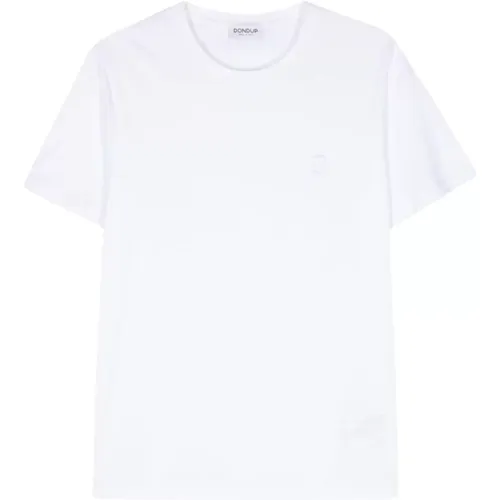 Besticktes Logo Crew Neck T-shirt - Dondup - Modalova