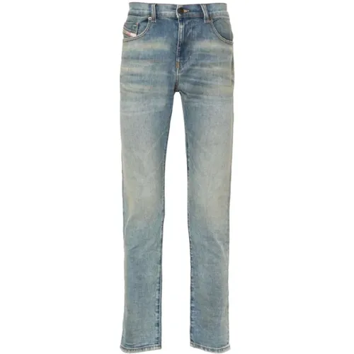 Schmale Blaue Denim Jeans , Herren, Größe: W30 - Diesel - Modalova