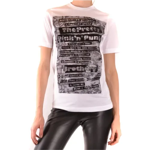 Casual T-Shirt mit kurzen Ärmeln , Damen, Größe: S - Dsquared2 - Modalova