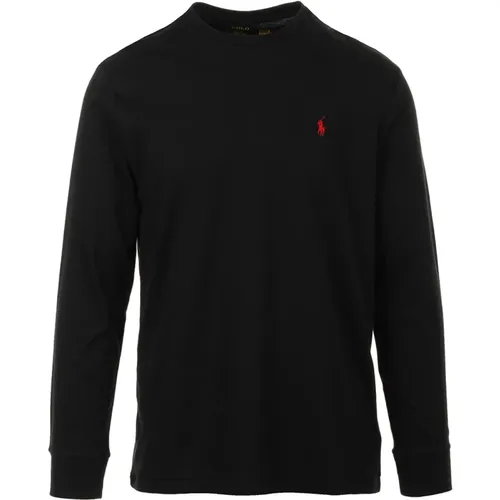 T-Shirts und Polos Schwarz , Herren, Größe: L - Ralph Lauren - Modalova