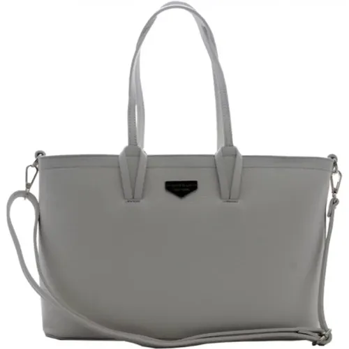 White and Gold Leather Handbag , female, Sizes: ONE SIZE - Marc Ellis - Modalova