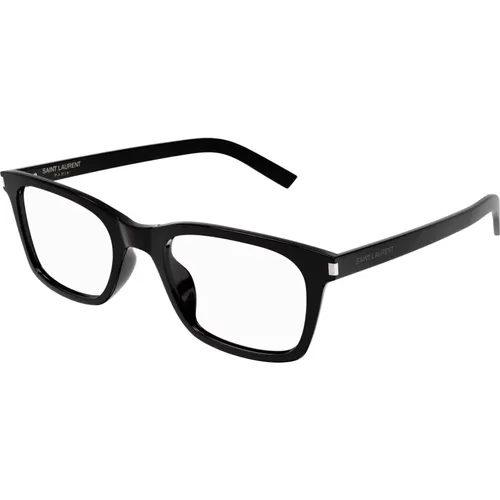 Schmale Brille in Schwarz , Herren, Größe: 51 MM - Saint Laurent - Modalova