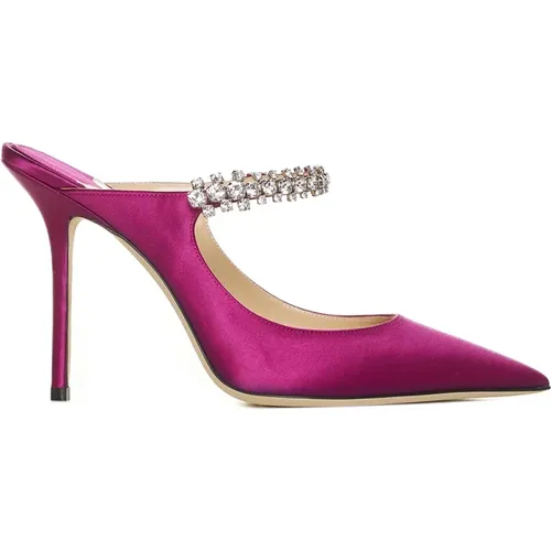 Purple Crystal Embellished High Heel Sandals , female, Sizes: 3 UK, 4 1/2 UK, 4 UK - Jimmy Choo - Modalova