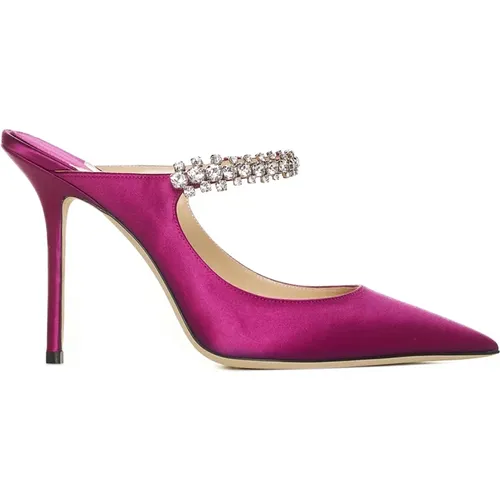 Purple Crystal Embellished High Heel Sandals , female, Sizes: 5 1/2 UK, 6 UK, 3 UK, 5 UK, 7 UK, 4 1/2 UK, 4 UK - Jimmy Choo - Modalova