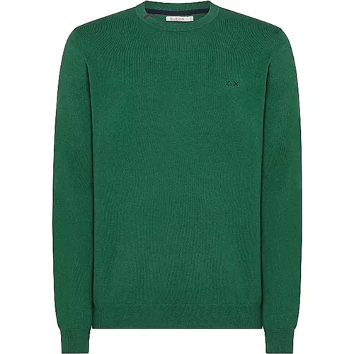 Einfacher Rundhalsausschnitt Pullover Grün - Sun68 - Modalova