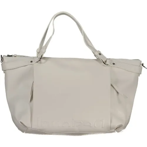 Weiße Handtasche mit Mehreren Riemen und Taschen , Damen, Größe: ONE Size - Desigual - Modalova