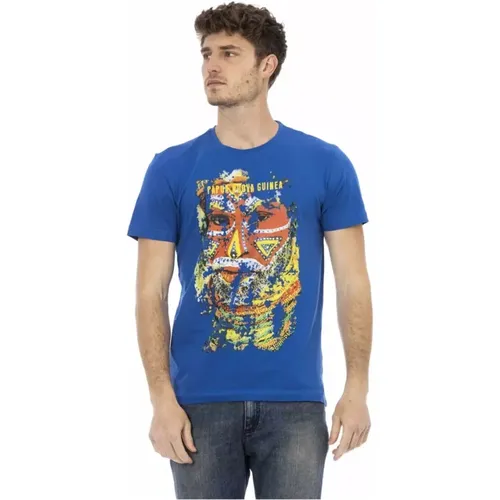 Action Rundhals T-Shirt , Herren, Größe: XL - Trussardi - Modalova