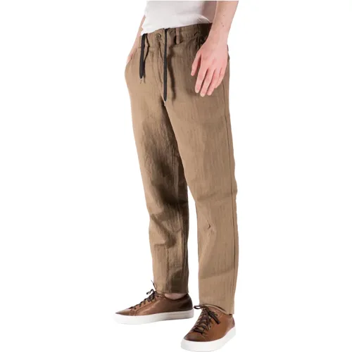 Modern Wide-Leg Linen Pants , male, Sizes: S - Aspesi - Modalova