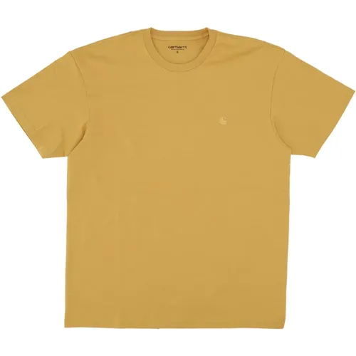 Sunray/Gold Short Sleeve T-shirt , male, Sizes: XL - Carhartt WIP - Modalova