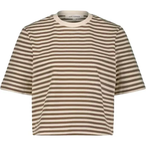 Striped T-Shirt with Short Sleeves , female, Sizes: M - Sofie Schnoor - Modalova