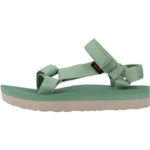 Vielseitige Midform Flache Sandalen , Damen, Größe: 40 EU - Teva - Modalova