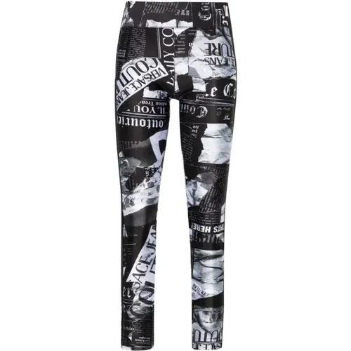 Schwarze Leggings für Frauen , Damen, Größe: XS - Versace Jeans Couture - Modalova