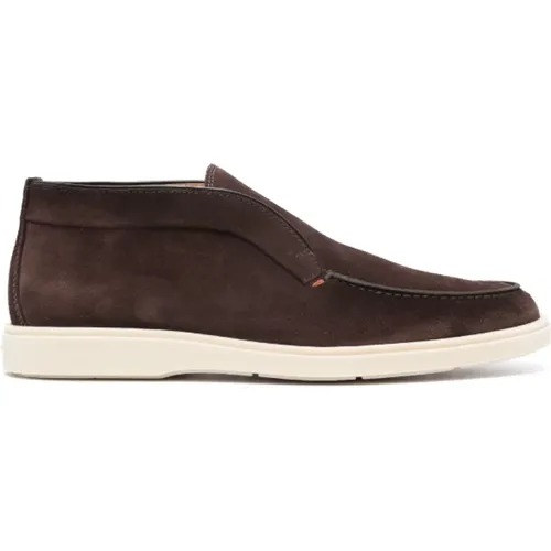 Suede Slip-On Boots , male, Sizes: 6 1/2 UK, 7 1/2 UK, 9 UK, 7 UK, 9 1/2 UK - Santoni - Modalova