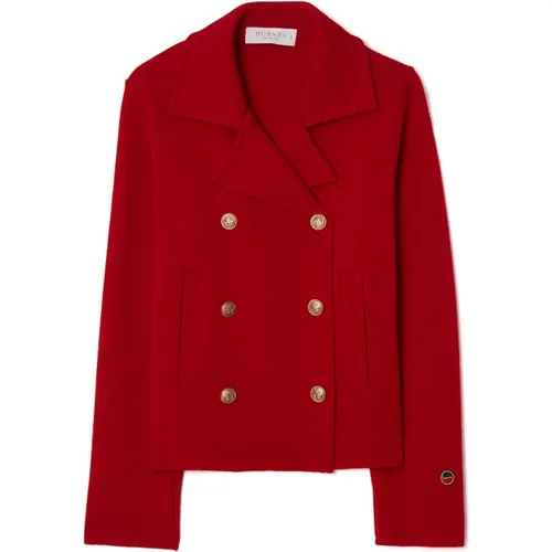 Rote Indra Jacke - Klische und Feminine Silhouette - Busnel - Modalova