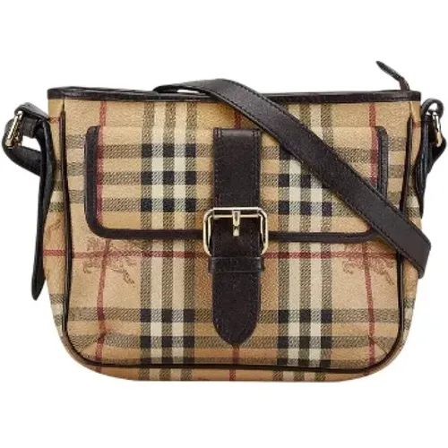 Pre-owned Canvas schultertasche , Damen, Größe: ONE Size - Burberry Vintage - Modalova